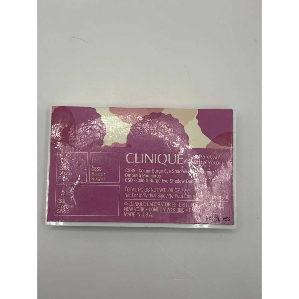 CLINIQUE Eye Palette Coffee Shop Disco Pink Sugar Sugar Eye Shadow .08 Oz Rare